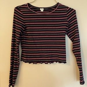 Garage Crop Striped Top